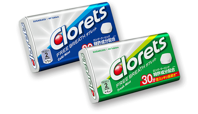 クロレッツ ラインナップ｜息スッキリが、やる気のはじまり。Clorets 