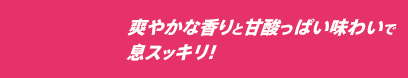 爽やかな香りと甘酸っぱい味わいで息スッキリ！